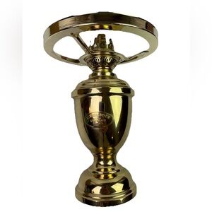 VTG E.S. Sorensen Copenhagen Brass Oil Lamp Serial #24267 Scantime Denmark 8.25”